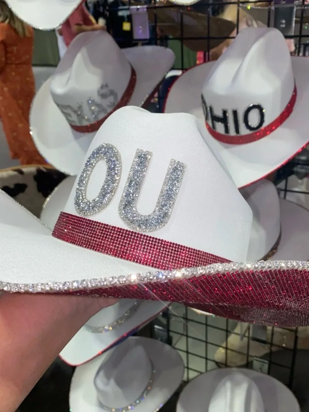 Oklahoma Bedazzled 'OU' Cowboy Hat